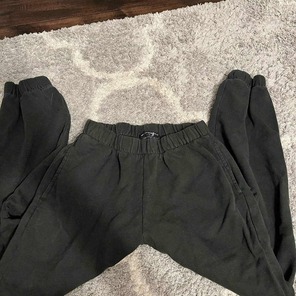brandy melville dark green sweatpants